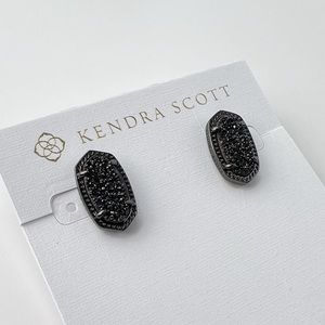 Kendra Scott Lee Stud Earrings in Black Drusy
